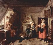 William Hogarth Der gepeinigte Poet oil painting